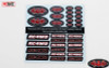 RC4WD Logo Small Decal Sticker Sheet set emblem Z-S1270 Red oval 3 sizes RC Bits
