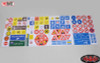 RC4WD Scale Signs Set inc stands & Poles 10th US & EU Road Sign Gates Z-X0035 RC