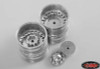 Chaos Semi Truck Rear Wheels w/ Spiked Caps RC4WD Z-W0153 Ally SILVER Hex