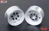 Stamped Steel 1.55 Stock White Beadlock Scaler Wheel RC4WD HEX Mount TF2 Z-W0035