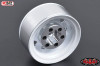 Stamped Steel 1.55 Stock White Beadlock Scaler Wheel RC4WD HEX Mount TF2 Z-W0035
