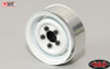 1.55" Landy Vintage Stamped Steel Beadlock Wheels White Land Rover RC4WD Z-W0076