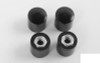 Fantom 1.9" Beadlock Wheels BLACK RC4WD Z-W0207 inc hubs & Scale bolts rcBits 