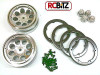 Axial 1.9 8 Hole Beadlock Scale Wheels 2 CHROME AX8088 Plastic with HUBS
