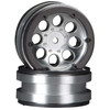 Axial 1.9 8 Hole Beadlock Scale Wheels 2 CHROME AX8088 Plastic with HUBS