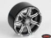 Dick Cepek Gun Metal 7 1.9" Beadlock Wheels 12mm Hex Scale HUBS Z-W0027 RC4WD