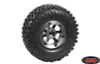 Dick Cepek Gun Metal 7 1.9" Beadlock Wheels 12mm Hex Scale HUBS Z-W0027 RC4WD