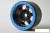 SSD 2.2" Rock Racer Beadlock Wheels BLACK w/ BLUE ring SSD00098 Bomber Wraith