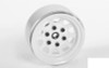Stamped Steel 1.7" Beadlock Wagon Wheels WHITE Z-W0269 RC4WD 6 lug Hex Mount