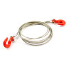 Fastrax Metal Hook & Steel Wire Rope Set 1100mm FAST2322R 2 Red Aluminium Hooks