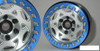 SSD 1.9" Champion Beadlock Wheels SILVER BLUE ring SSD00244 Axial Bomber Alloy