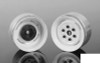Vintage Yota 6 Lug Stamped Steel 1.55" Beadlock Wheels WHITE Z-W0288 RC4WD