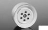 Vintage Yota 6 Lug Stamped Steel 1.55" Beadlock Wheels WHITE Z-W0288 RC4WD