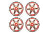 Fastrax 1.9  Heavyweight Split 6 Spoke Alloy Beadlock Wheels FAST0146R Red