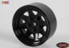 5 Lug Wagon 1.9 scale Steel Stamped Beadlock Wheels BLACK Pin Mount realistic[(4) One Set]