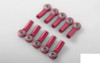 CLEARANCE 30% DISCOUNT M3 Bent Medium Aluminum Rod Ends RED x10 Z-S1647 RC4WD Wraith Link ends RC