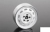 Stamped Steel 1.7" 10-Oval Hole Wheels WHITE Z-W0311 RC4WD 5 Lug pin mount
