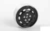 Stamped Steel 1.7" 10-Oval Hole Wheels BLACK Z-W0313 RC4WD 5 Lug pin mount