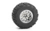 1.9" 5 Lug Steel Wheels w/ Chrome Beauty Ring SILVER Z-W0327 RC4WD 10 spoke