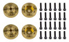 Element RC FT Enduro Beadlock Hex Adapters BRASS weight EL42104 12mm 6 stud