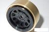 SSD 1.0" Aluminum / Brass D Hole Wheels BLACK SSD00458 24g SCX24 18th G2 Wheel