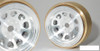 SSD 1.0" Aluminum / Brass D Hole Wheels SILVER SSD00464 24g SCX24 18th G2 Wheel