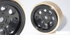 SSD 1.0" Aluminum / Brass 8 Hole Wheels BLACK SSD00506 24g SCX24 18th G2 Wheel