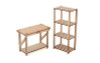 1/10 Wood Scale Garage Shelves & Work Bench Set Z-S0161 RC4WD rack shelve
