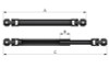 Scale Steel Punisher Shaft V2 120 150mm 4.72 5.90" Z-S1069 RC4WD SCX10 III TRX4