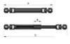 Scale Steel Punisher Shaft V2 100 130mm 3.94 5.12" Z-S1087 RC4WD TF2 TRX-4