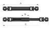 Scale Steel Punisher Shaft V2 90 115mm 3.54 4.53" Z-S1118 RC4WD Gelande II TF2