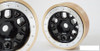 SSD 1.0" Aluminum / Brass Boxer Wheels (Black) SSD00552 7mm Hex SCX24 18th D90
