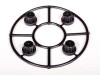 Axial Scale Hub Cover Sets 4pc CAX8079 Fits all SCX10 axles thread Black Hubs
