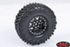 RaceLine Monster 1.9" Beadlock Wheels BLACK 12mm hex scale Hardware RC4WD Z-W0185