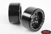 RaceLine Monster 1.9" Beadlock Wheels BLACK 12mm hex scale Hardware RC4WD Z-W0185