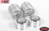Double Trouble "3" Aluminum Dually 1.9" Glue On Wheels 12mm Hex SILVER Z-W0194