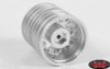 Double Trouble "3" Aluminum Dually 1.9" Glue On Wheels 12mm Hex SILVER Z-W0194