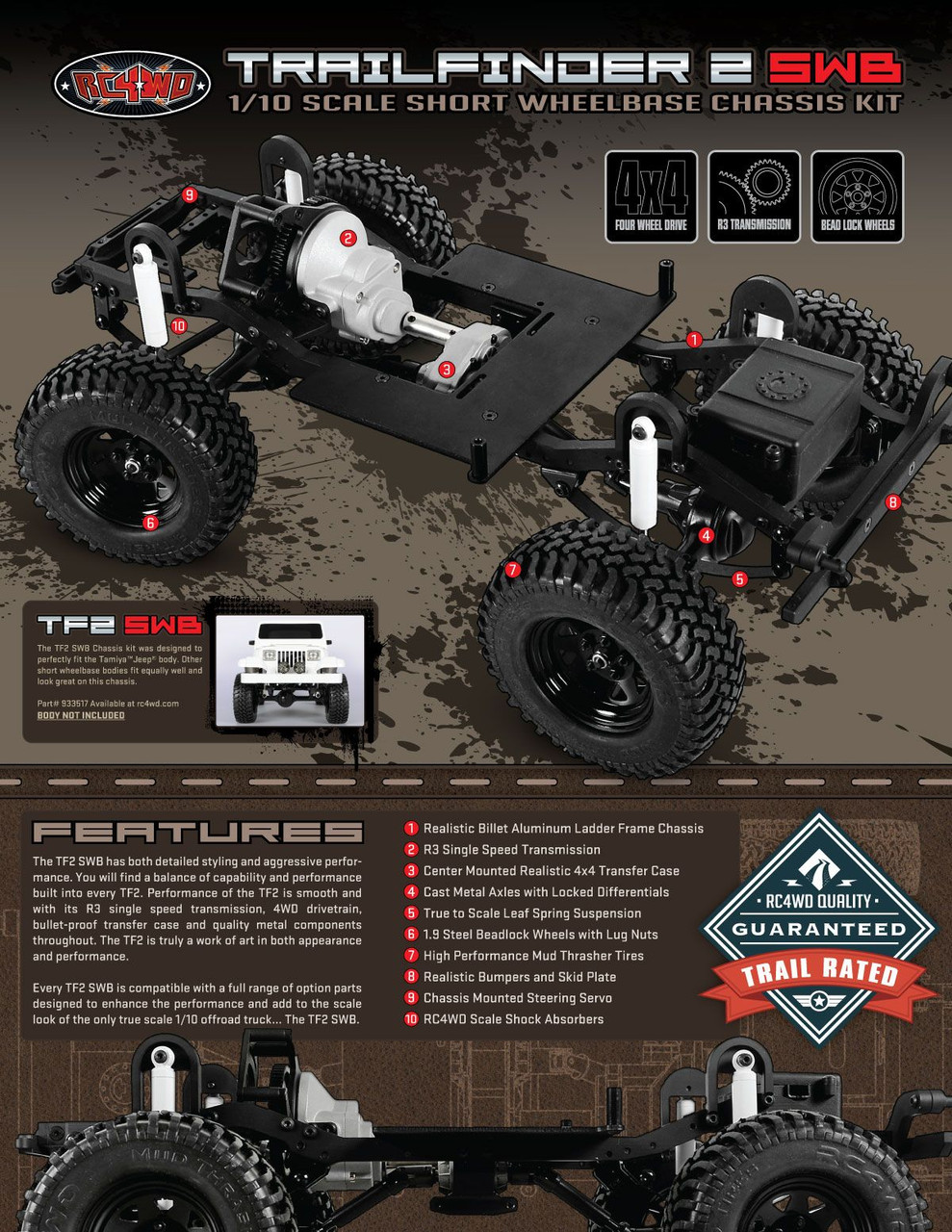 RC4WD Trail Finder 2 Truck Kit 