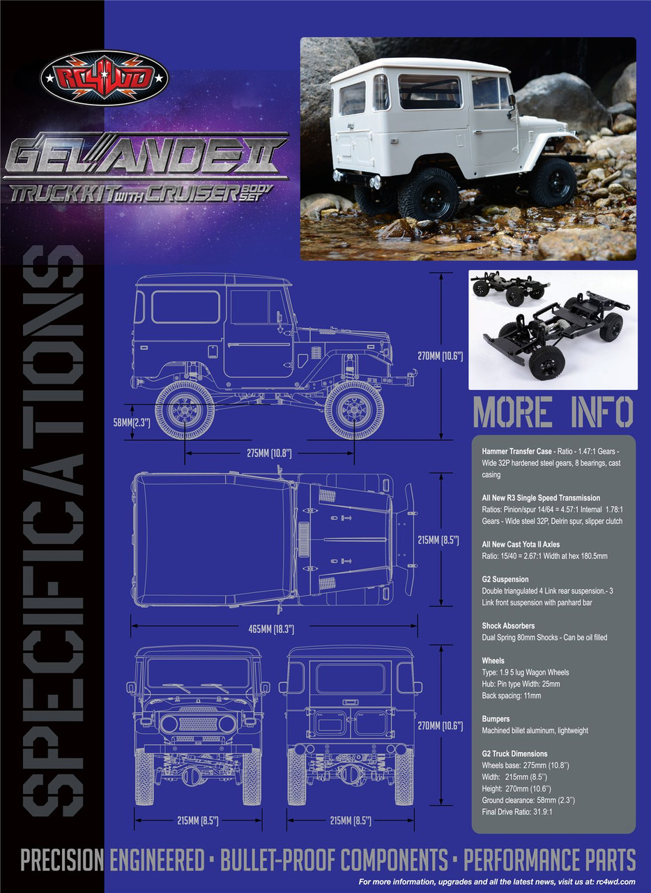 CARROZZERIA RC4WD Complete Cruiser Body Set For Gelande II CARROZZERIA RC4WD Complete Cruiser Body Set For Gelande II