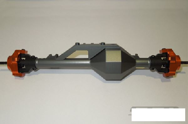 Diamond Front Axle replacement for Wraith GREY AX10, RR10, SMT10