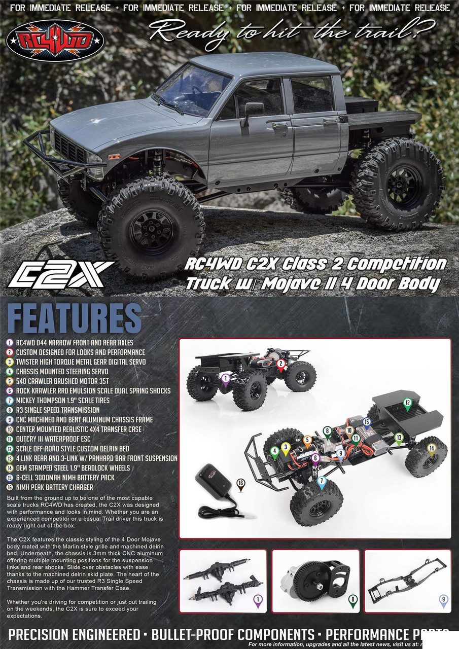 新品未開封RC4WD C2X Class 2 Competition Truck Z-RTR0042 RC4WD C2X Class 2 Competition Truck w/ Mojave II 4 Door