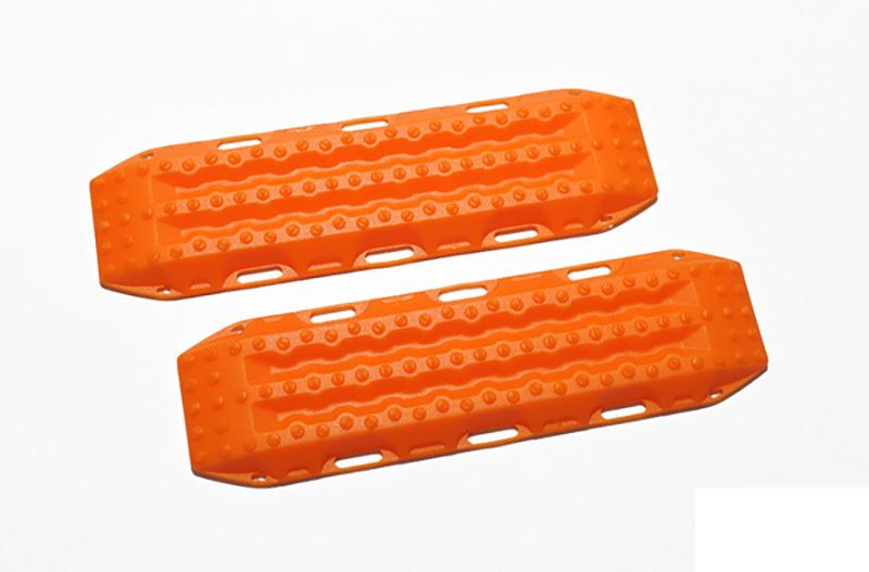 2Pcs RC Sand Board, Aluminium Sand Ladders Recovery Board Ramp Tool for 1/10 RC Crawler(Black