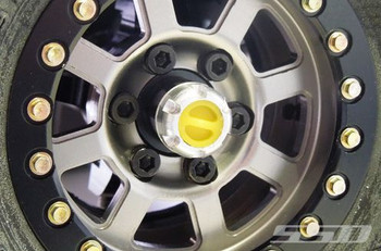 SSD Scale Locking Hubs only YELLOW Chevy SSD0014 replace wheel nuts TOOL NEEDED