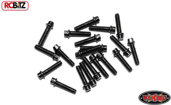 RC4WD Miniature Scale Hex Bolts (M2 x 8mm) BLACK Z-S0376