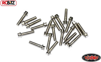 RC4WD Miniature Scale Hex Bolts (M2 x 8mm) SILVER Z-S0423