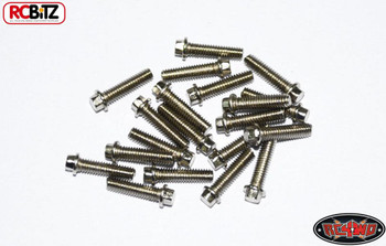 RC4WD Miniature Scale Hex Bolts (M2.5 x 10mm) SILVER Z-S0417
