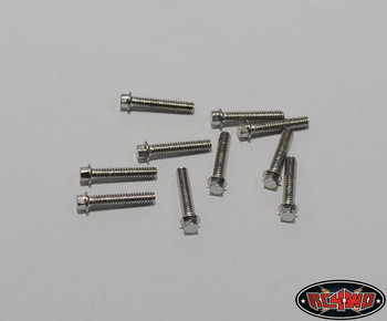 RC4WD Miniature Scale Hex Bolts (M2 x 10mm) SILVER Z-S0622 Bolt Scaler Detail