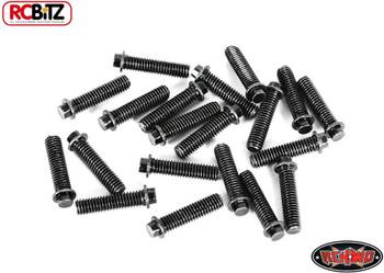 RC4WD Miniature Scale Hex Bolts 20 (M3 x 12mm) BLACK Z-S0690 Bolt Scaler Detail