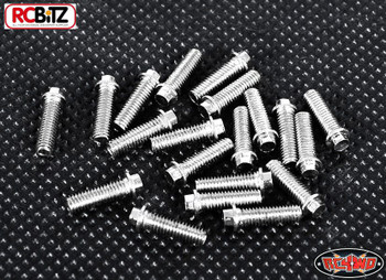 RC4WD Miniature Scale Hex Bolts 20 (M3 x 10mm) SILVER Z-S0693 Bolt Scaler Detail