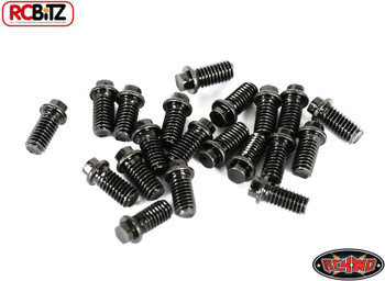 RC4WD Miniature Scale Hex Bolts 20 (M3 x 6mm) BLACK Z-S0696 Bolt Scaler Detail